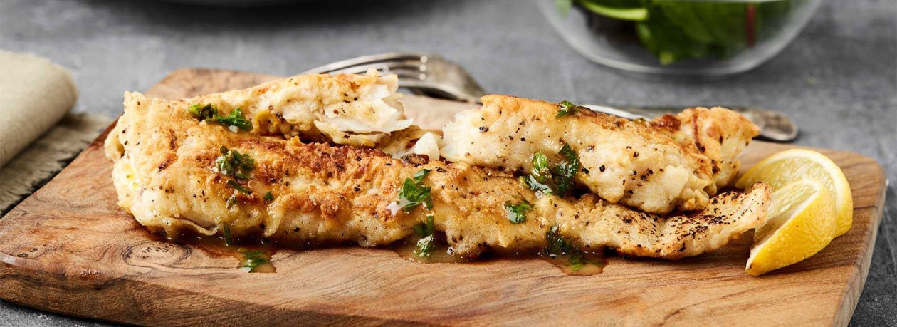 Buttery Skillet Lemon Thyme Haddock Jumbo Goujons Whirl BA
