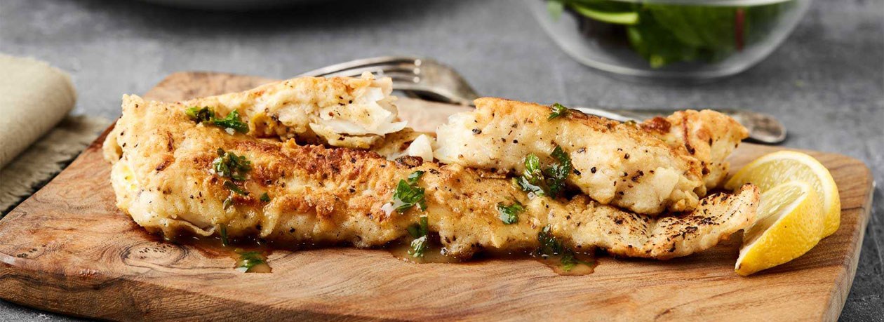 Buttery Skillet Lemon Thyme Haddock Jumbo Goujons Whirl BA