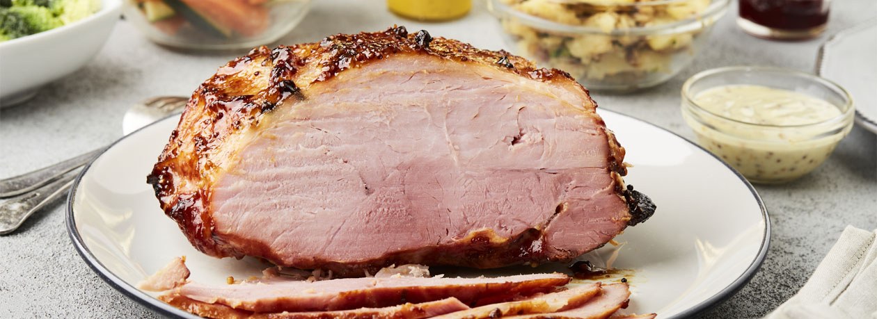 Honey and Mustard Glazed Baked Ham Lion Honey Mustard