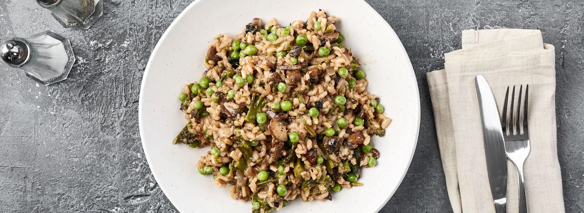 P10617 AAK 368 Mushroom Pea Broccoi Risotto Banner WBA