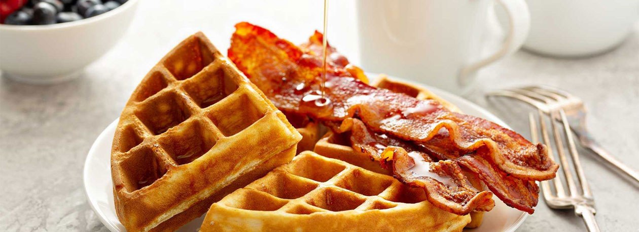 Bacon waffles