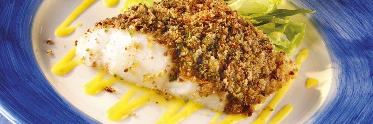 Herb crusted cod
